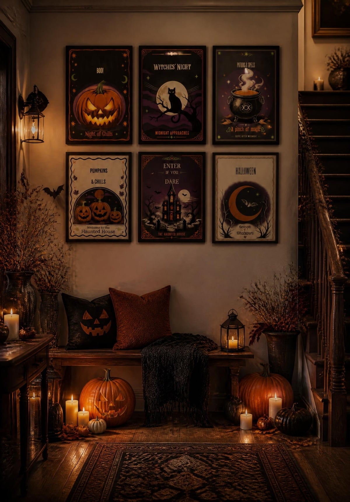 Halloween Printable Wall Art Bundle | Spooky & Cute Halloween Posters | Instant Download