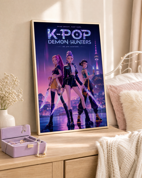 Affiche K-pop demons hunters décoration murale numérique