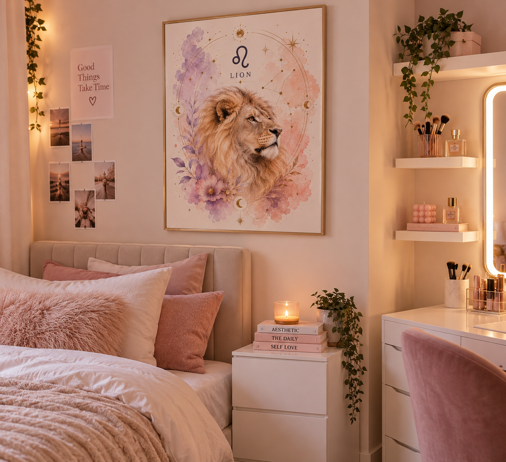 Affiche signe astrologique LION